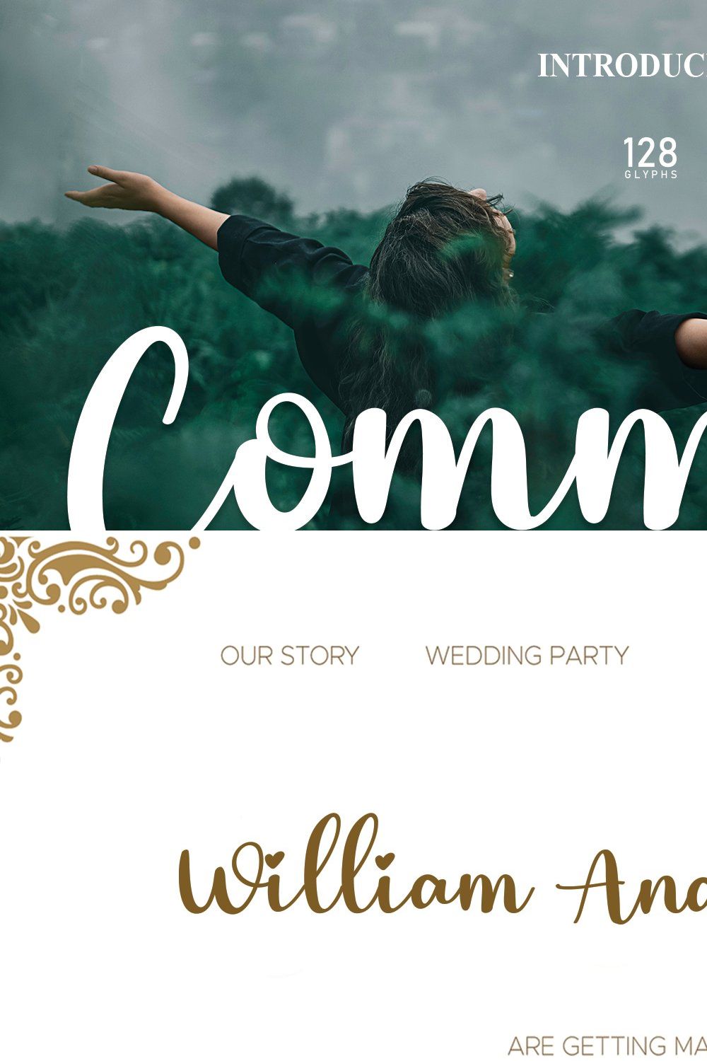 Comming | Script Font pinterest preview image.