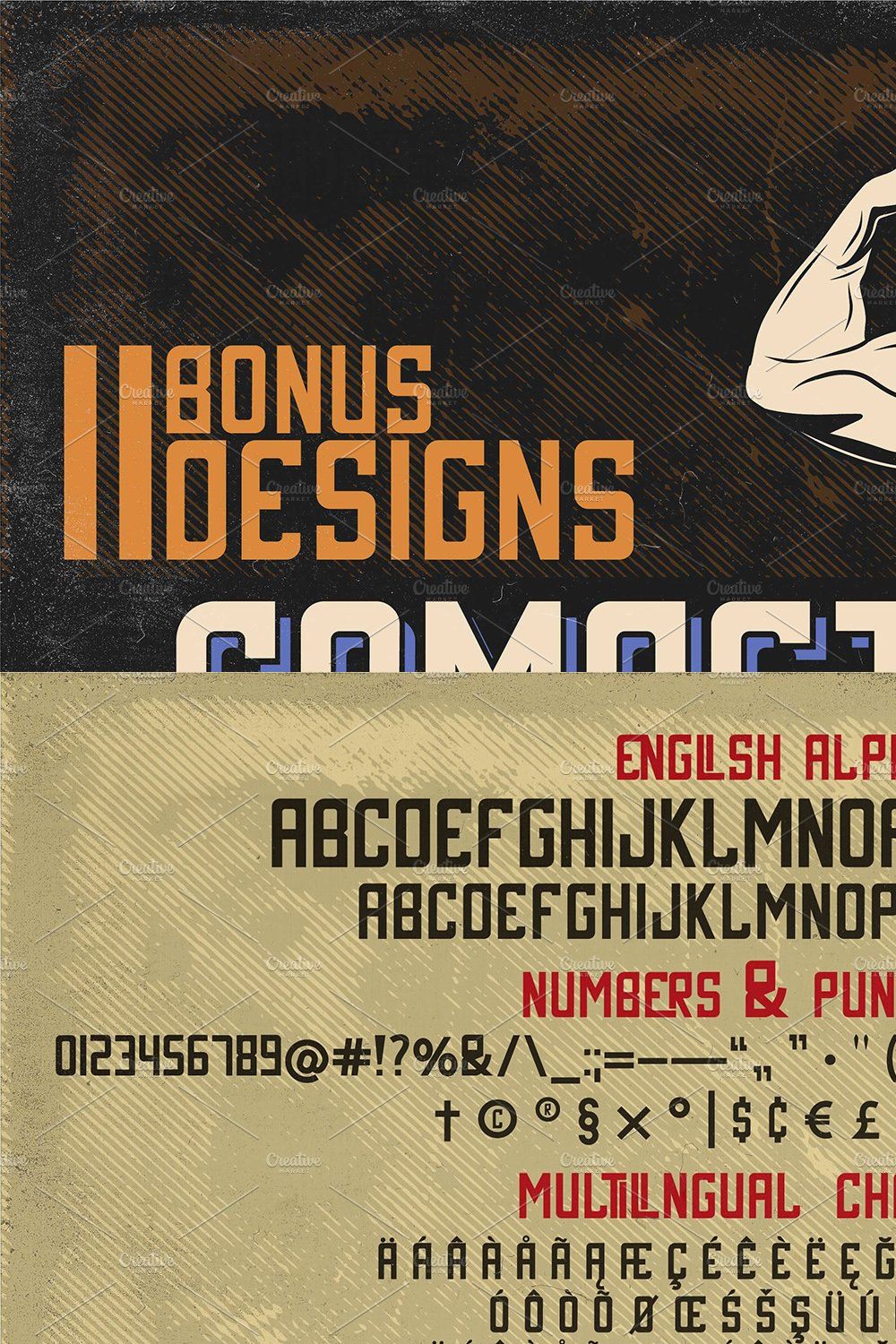 Competition font pinterest preview image.