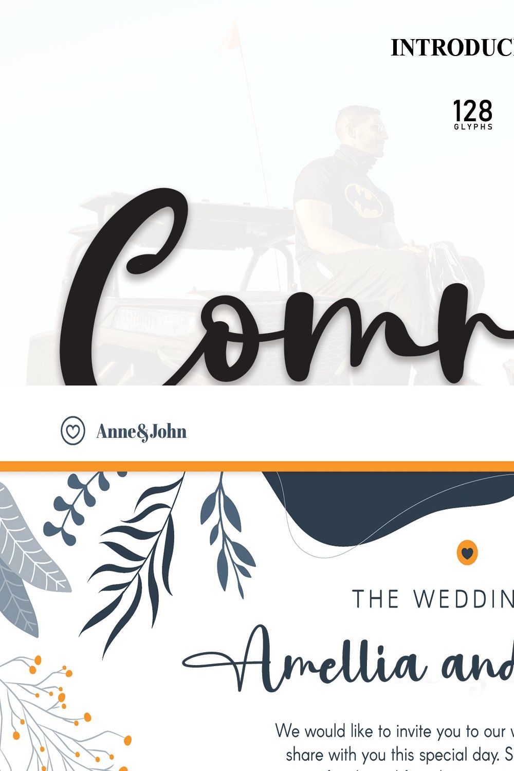 Comrade | Script Font pinterest preview image.