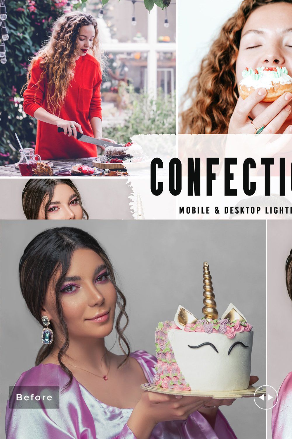 Confectionery Pro Lightroom Presets pinterest preview image.