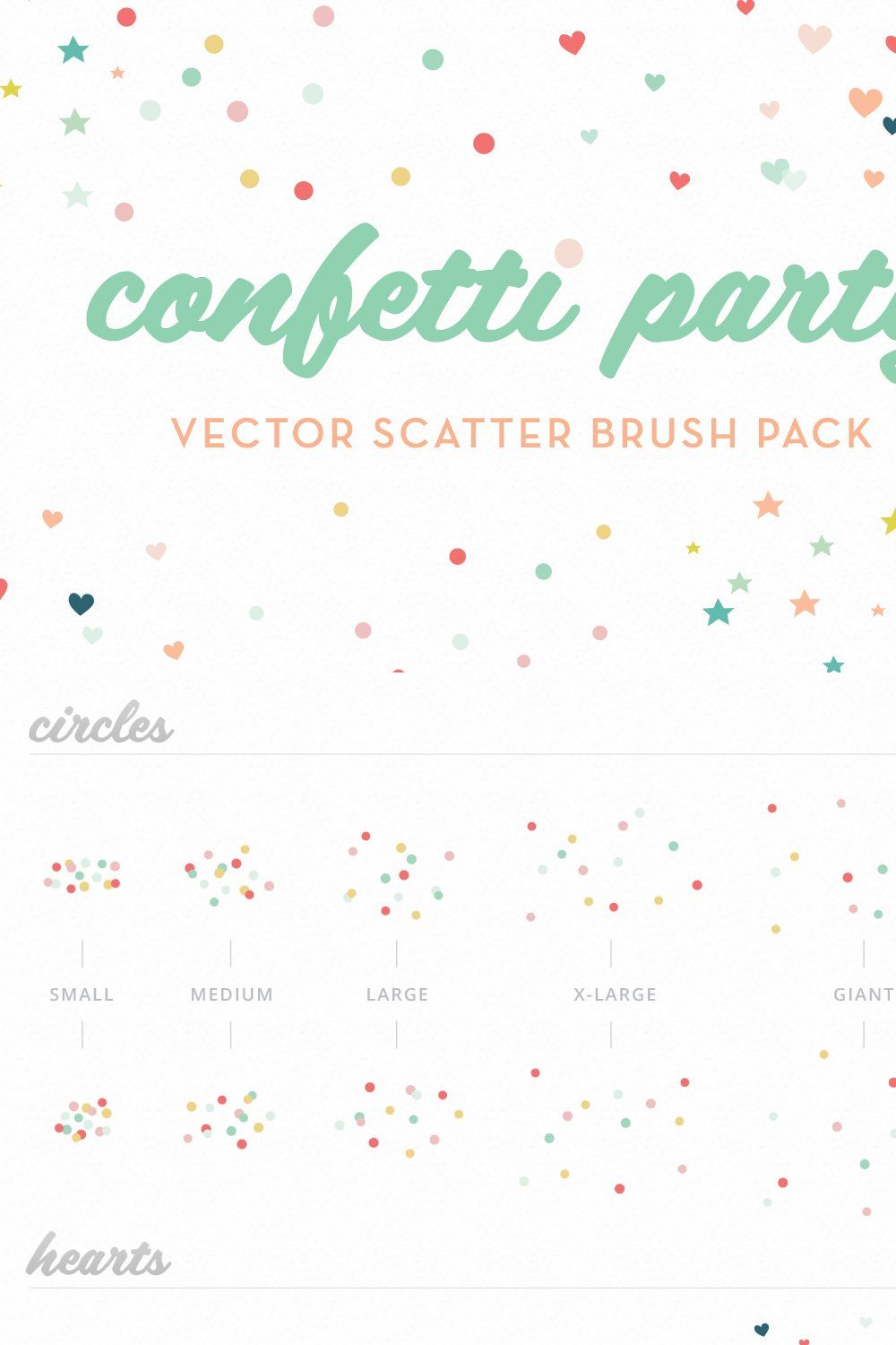 Confetti Party Scatter Brushes pinterest preview image.