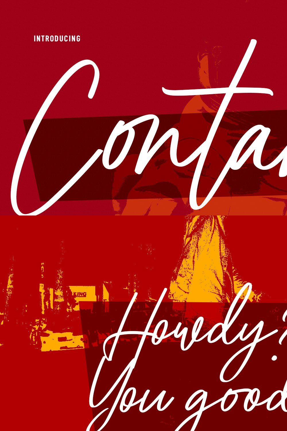 Contaros Script Font pinterest preview image.