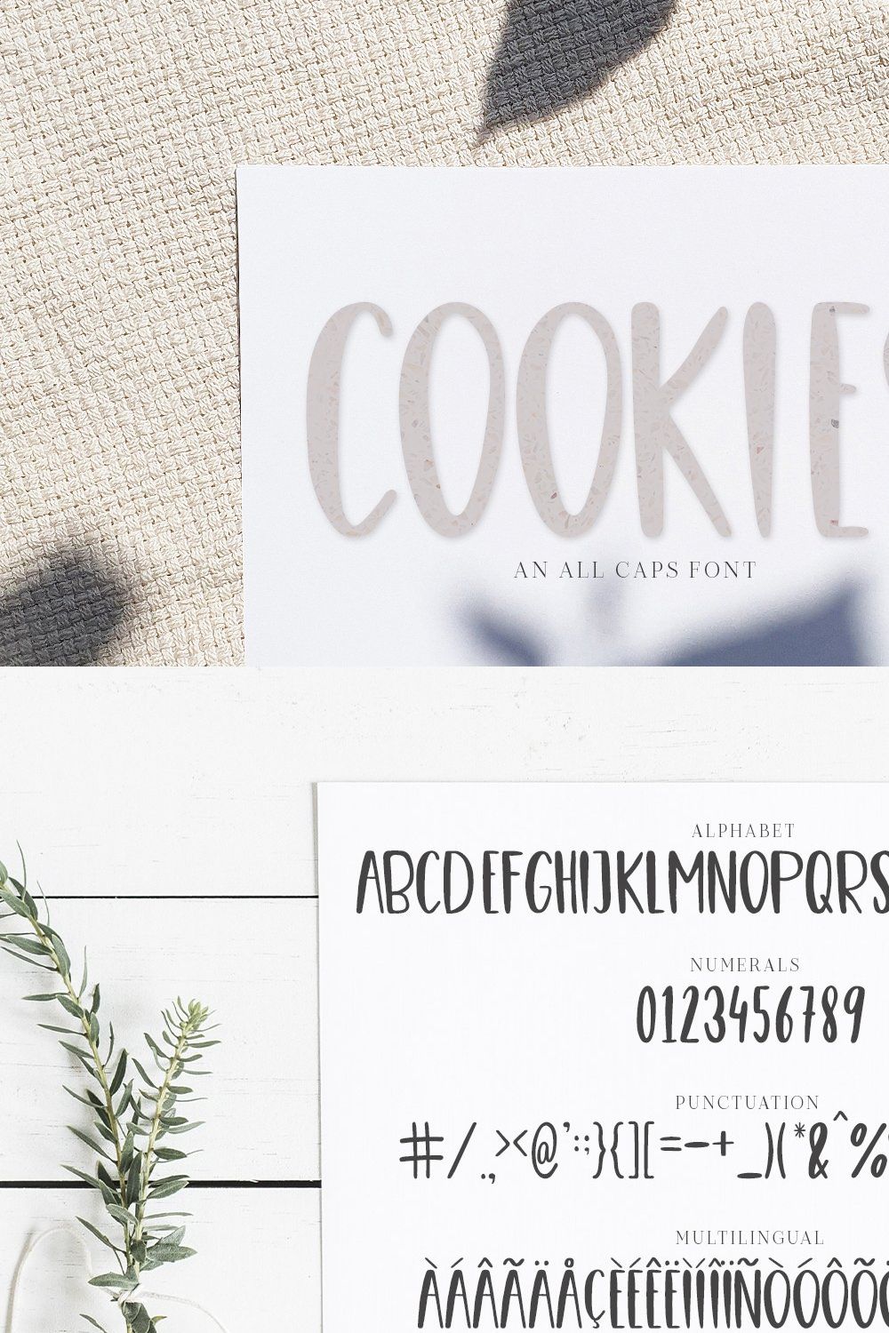 Cookies | A Fun Casual Font pinterest preview image.