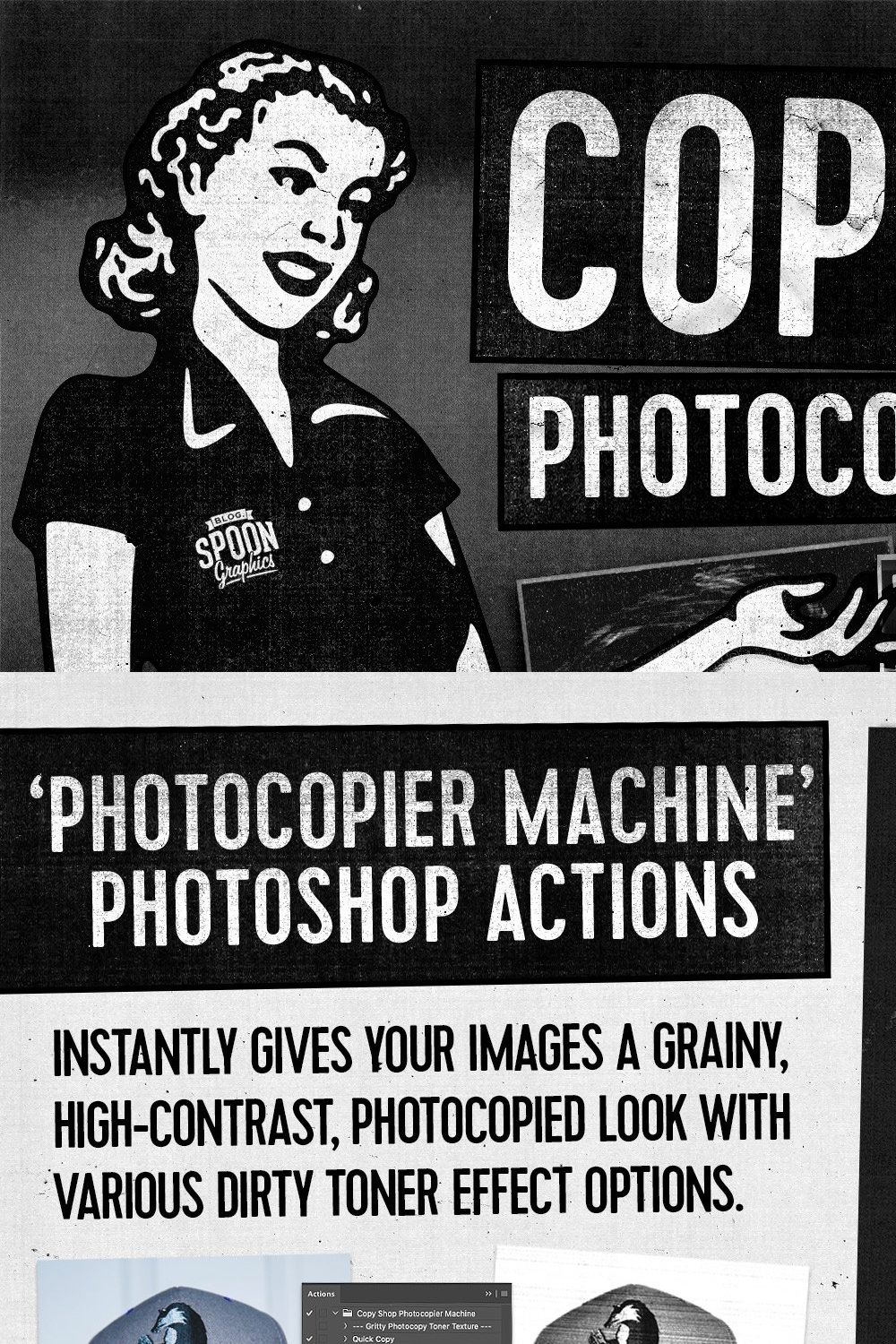 Copy Shop Photocopy Effects Kit pinterest preview image.