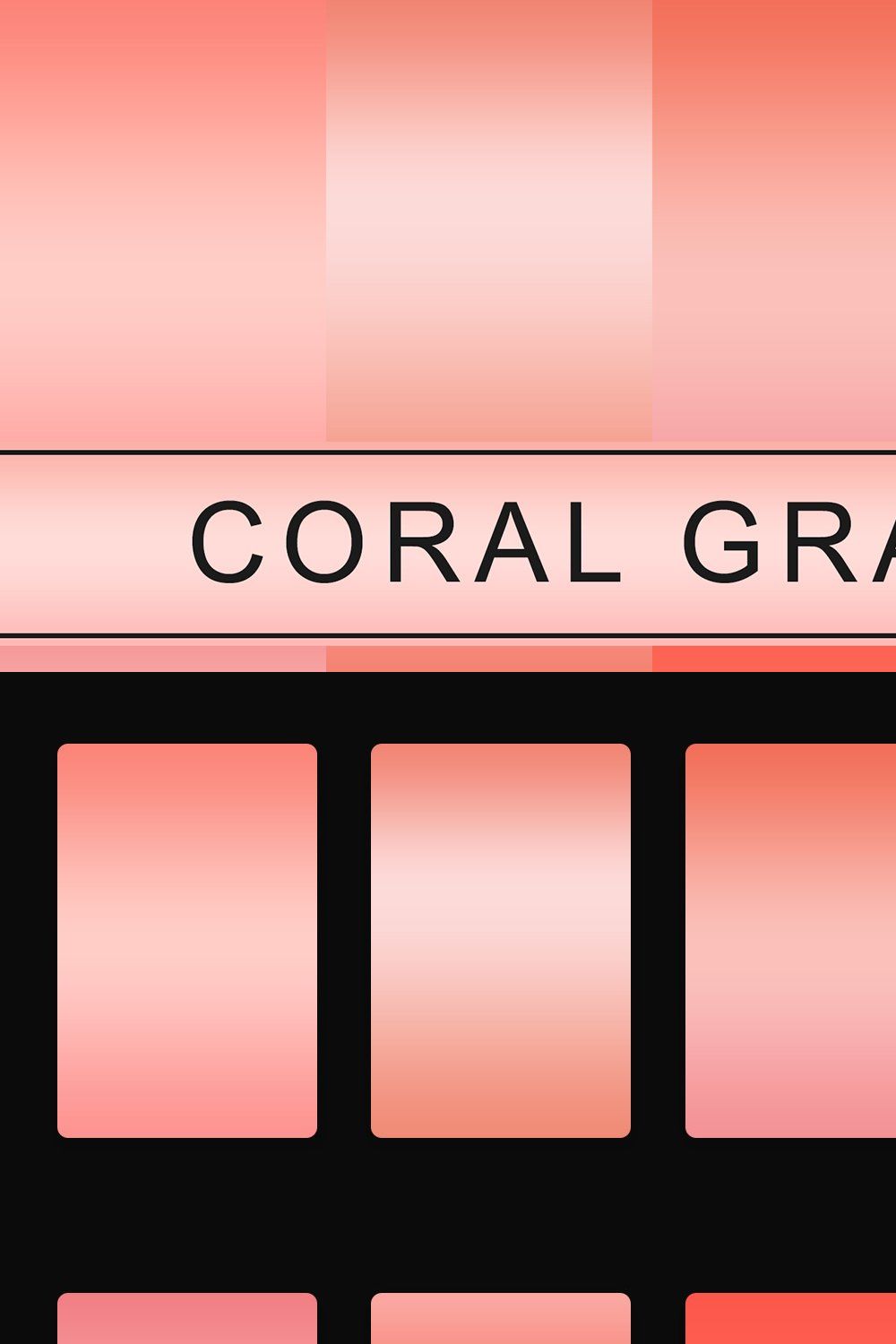 Coral Gradients pinterest preview image.