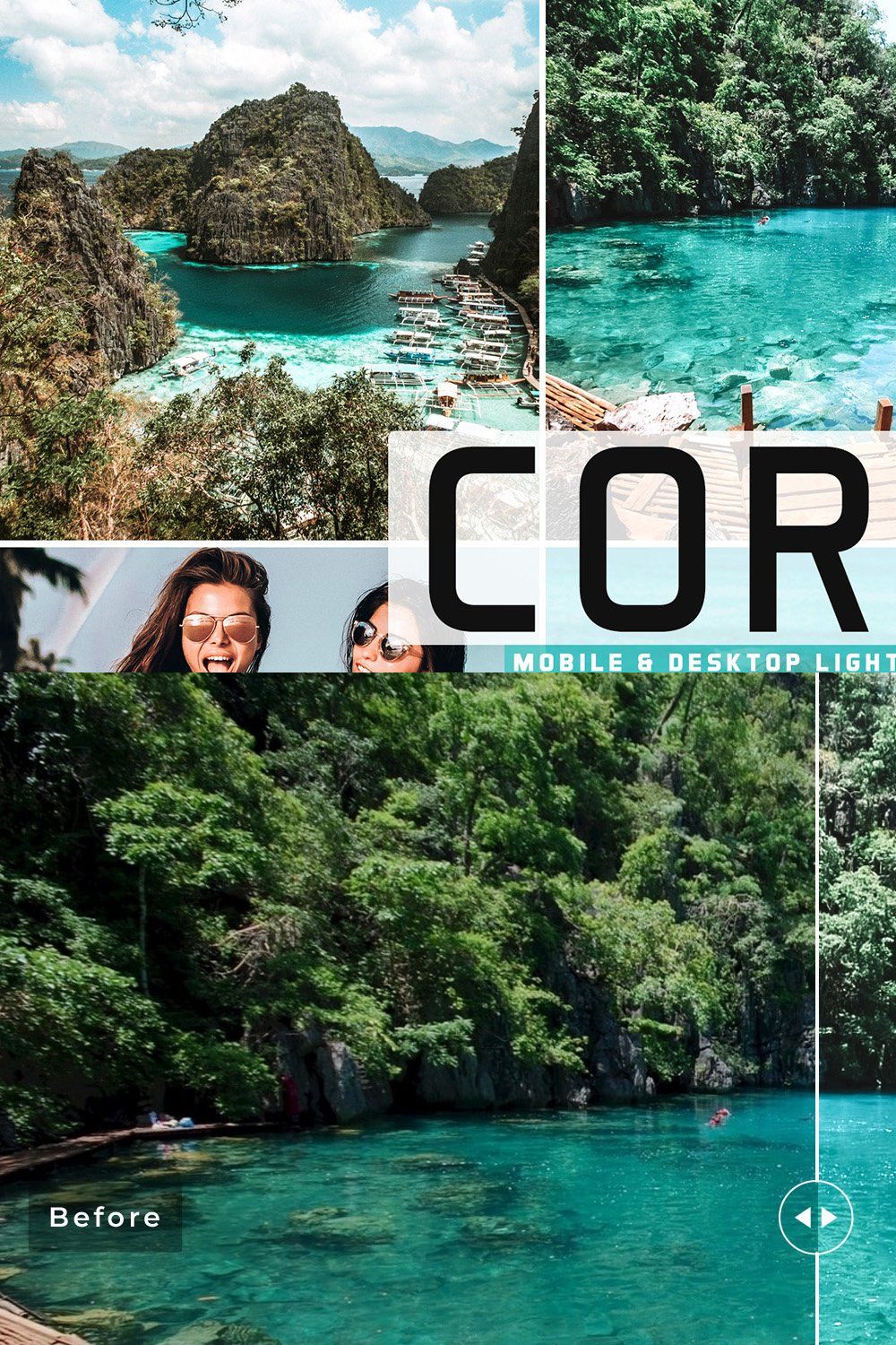 Coron Pro Lightroom Presets pinterest preview image.