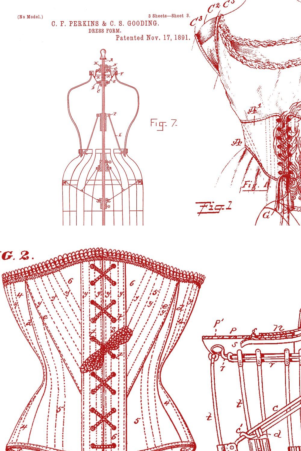 Corset & Dress Form Patent Brushes 2 pinterest preview image.