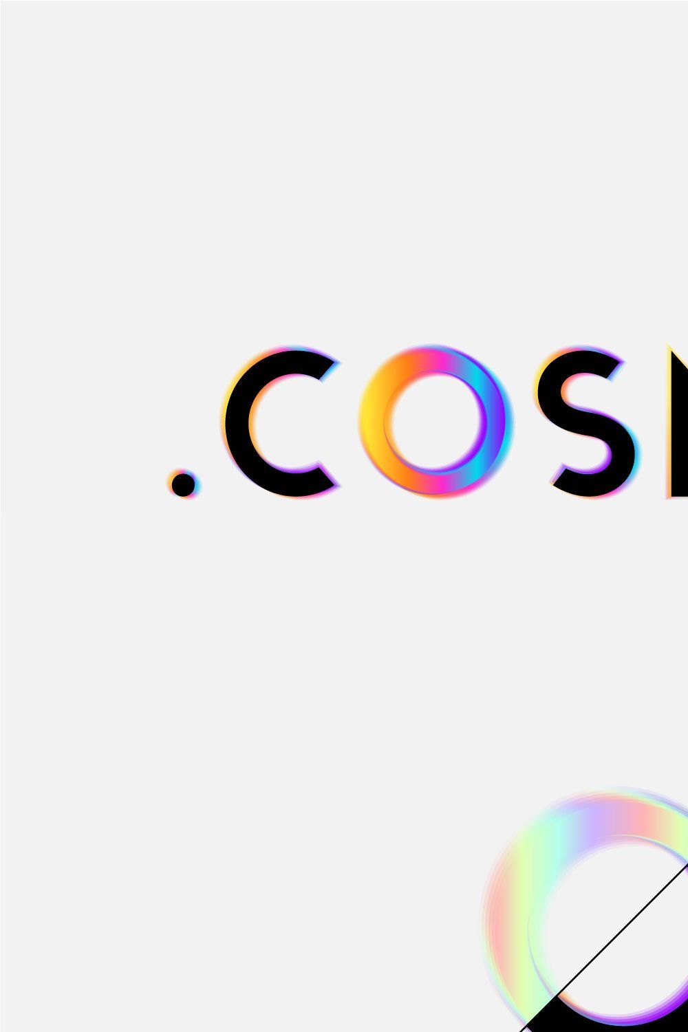 Cosmo. OTF-SVG Hologram family. pinterest preview image.