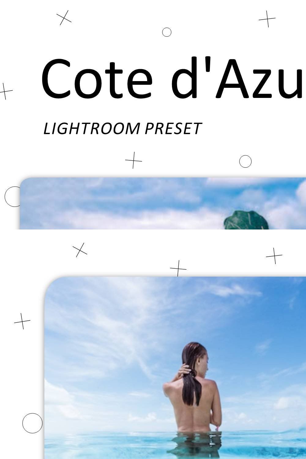 Cote d'Azur - Lightroom Presets pinterest preview image.