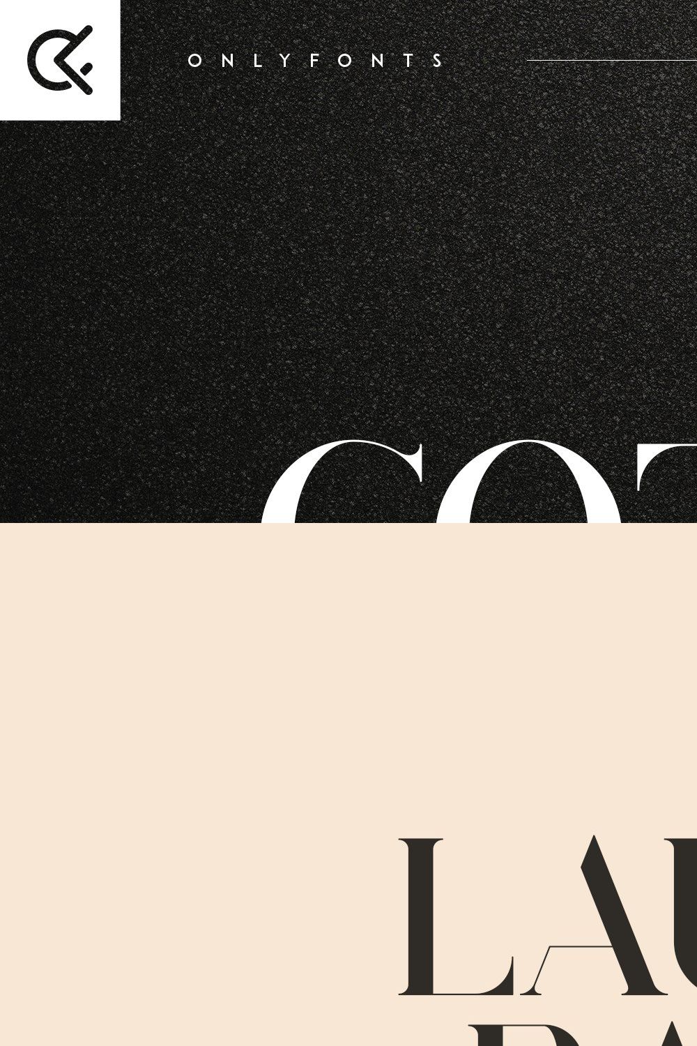 Coterie - Elegant Serif font pinterest preview image.