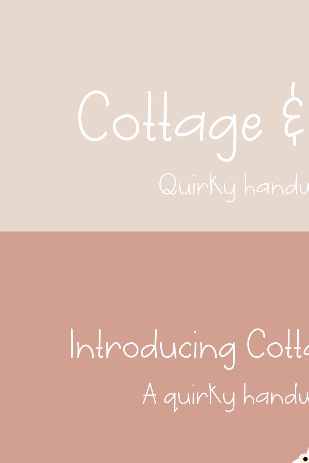 Cottage & Llama Quirky Handwriting pinterest preview image.