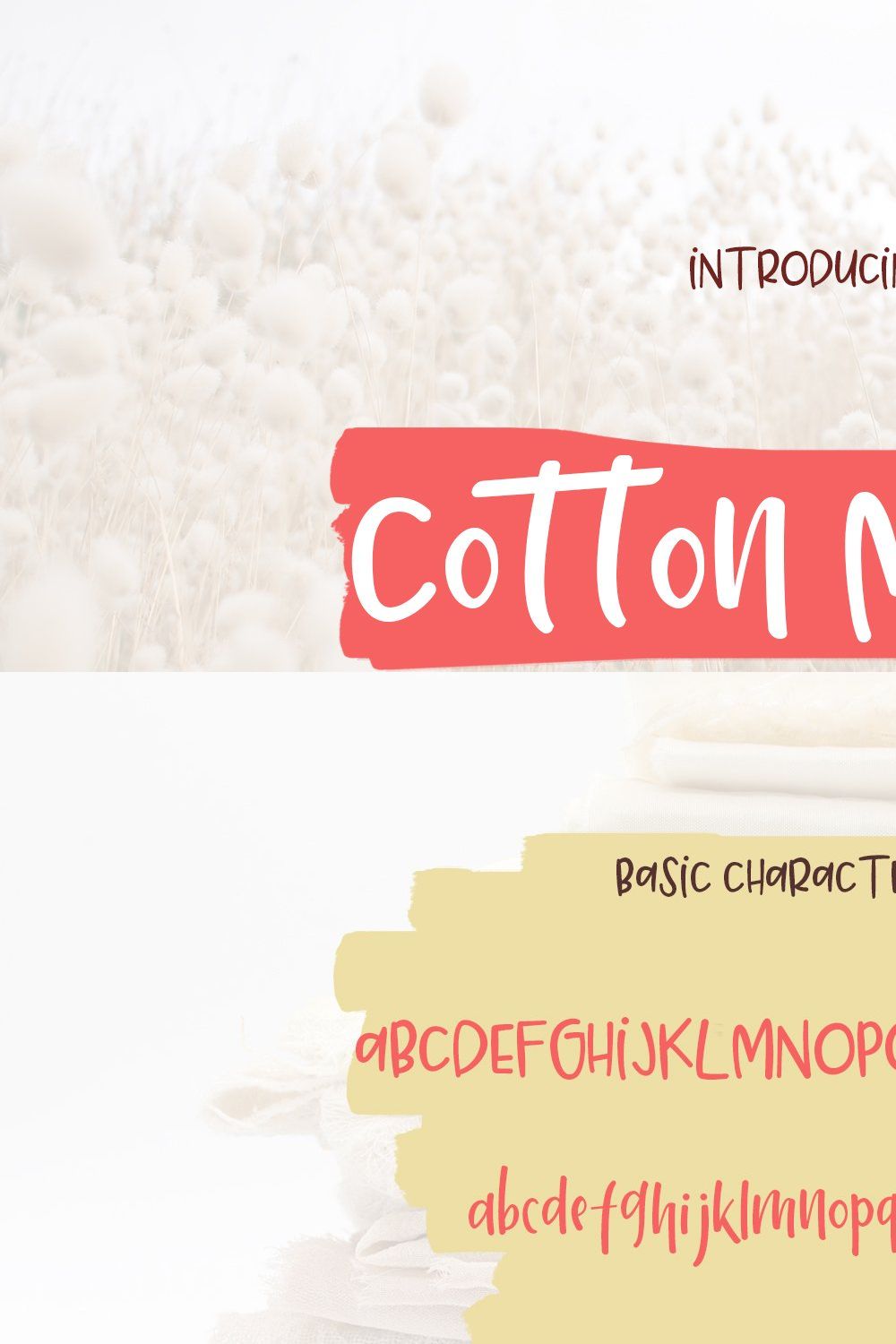 Cotton Merlot - a handwritten font pinterest preview image.