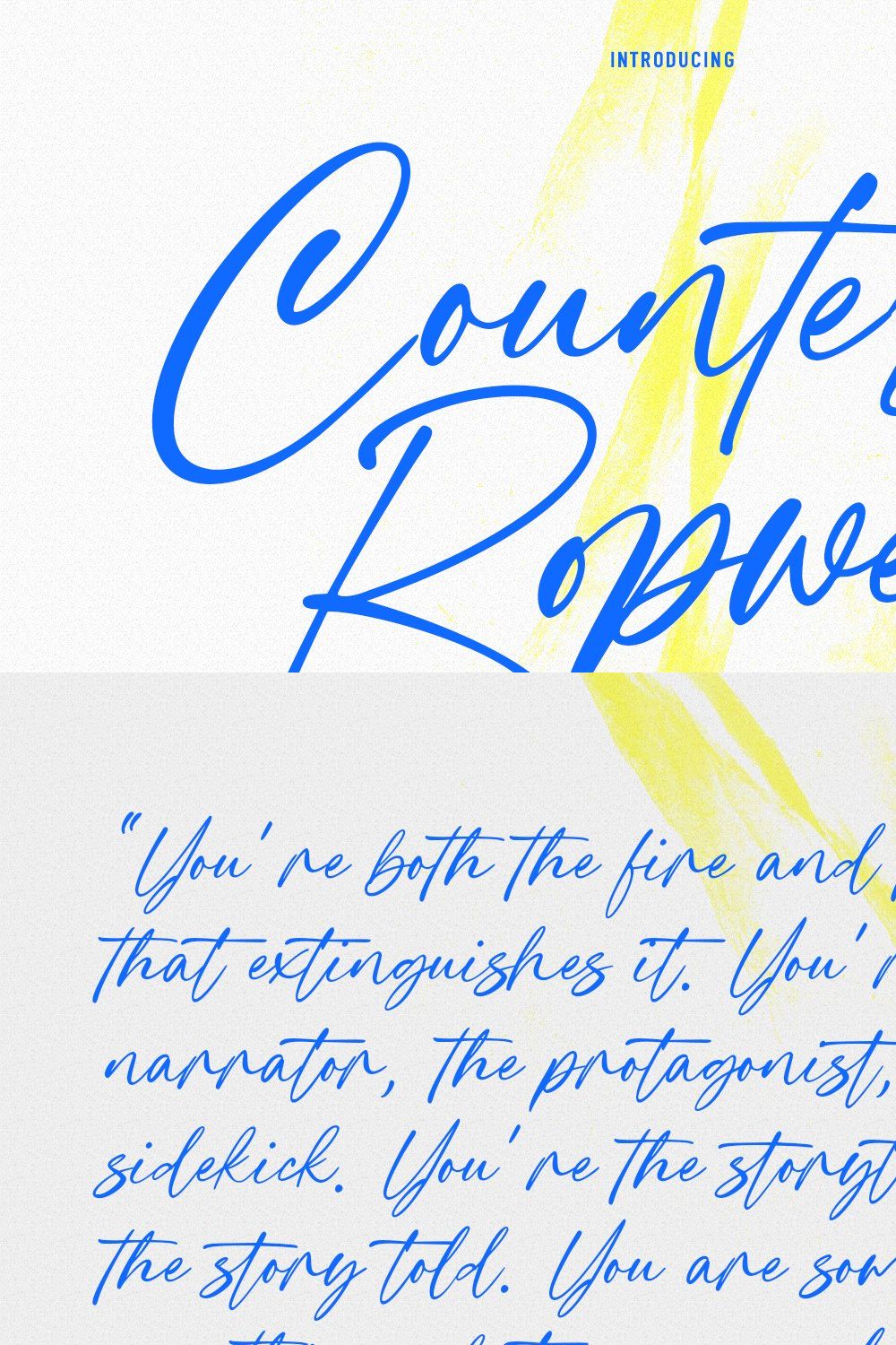 Counter Ropwells Script Font pinterest preview image.