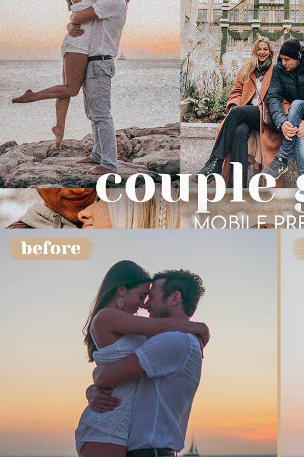 Couple Goals Lightroom Presets pinterest preview image.