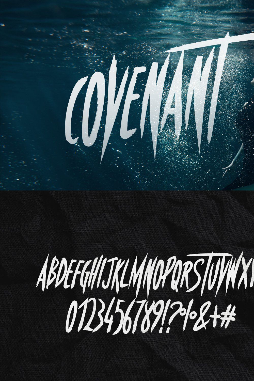 Covenant - Brush Font pinterest preview image.