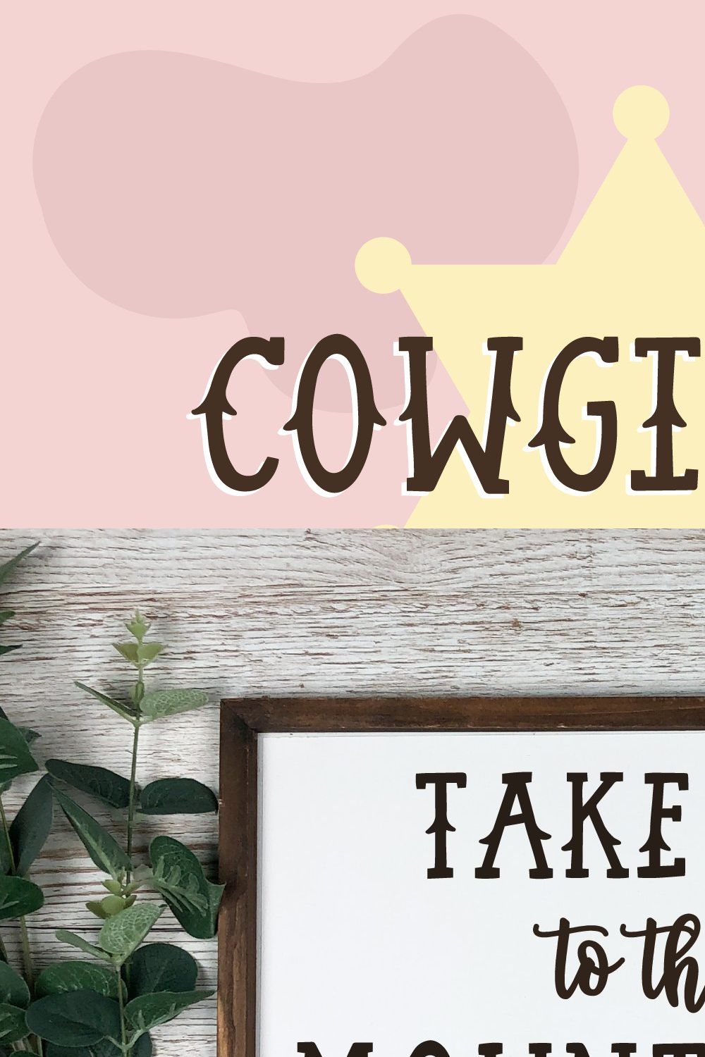 Cowgirlie Handwritten Western Font pinterest preview image.