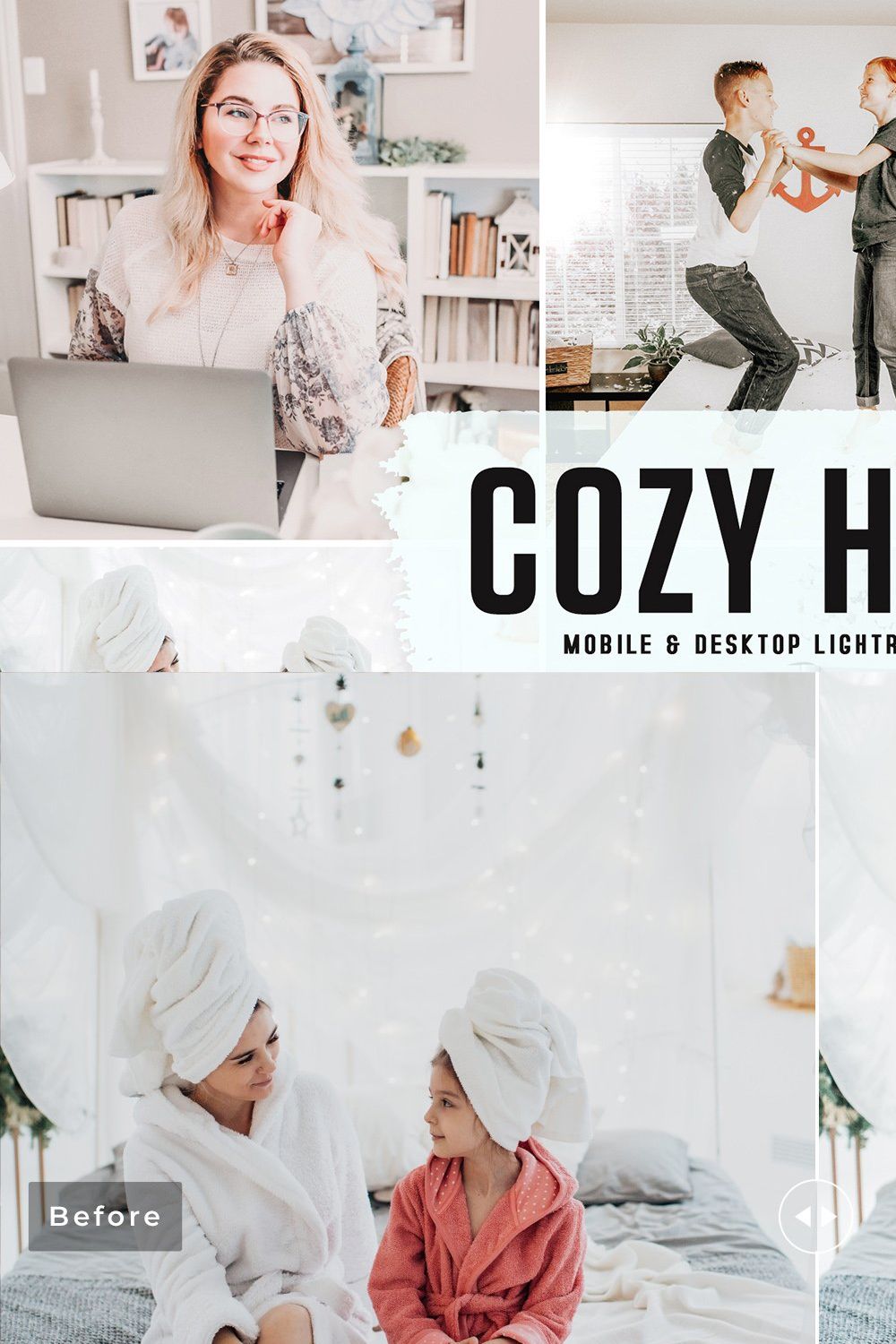 Cozy Home Pro Lightroom Presets pinterest preview image.