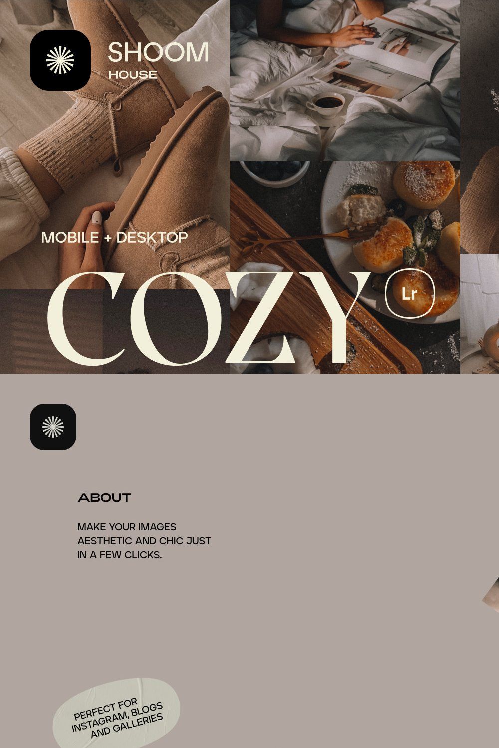 Cozy Waffles - 15 LR Presets Bundle pinterest preview image.