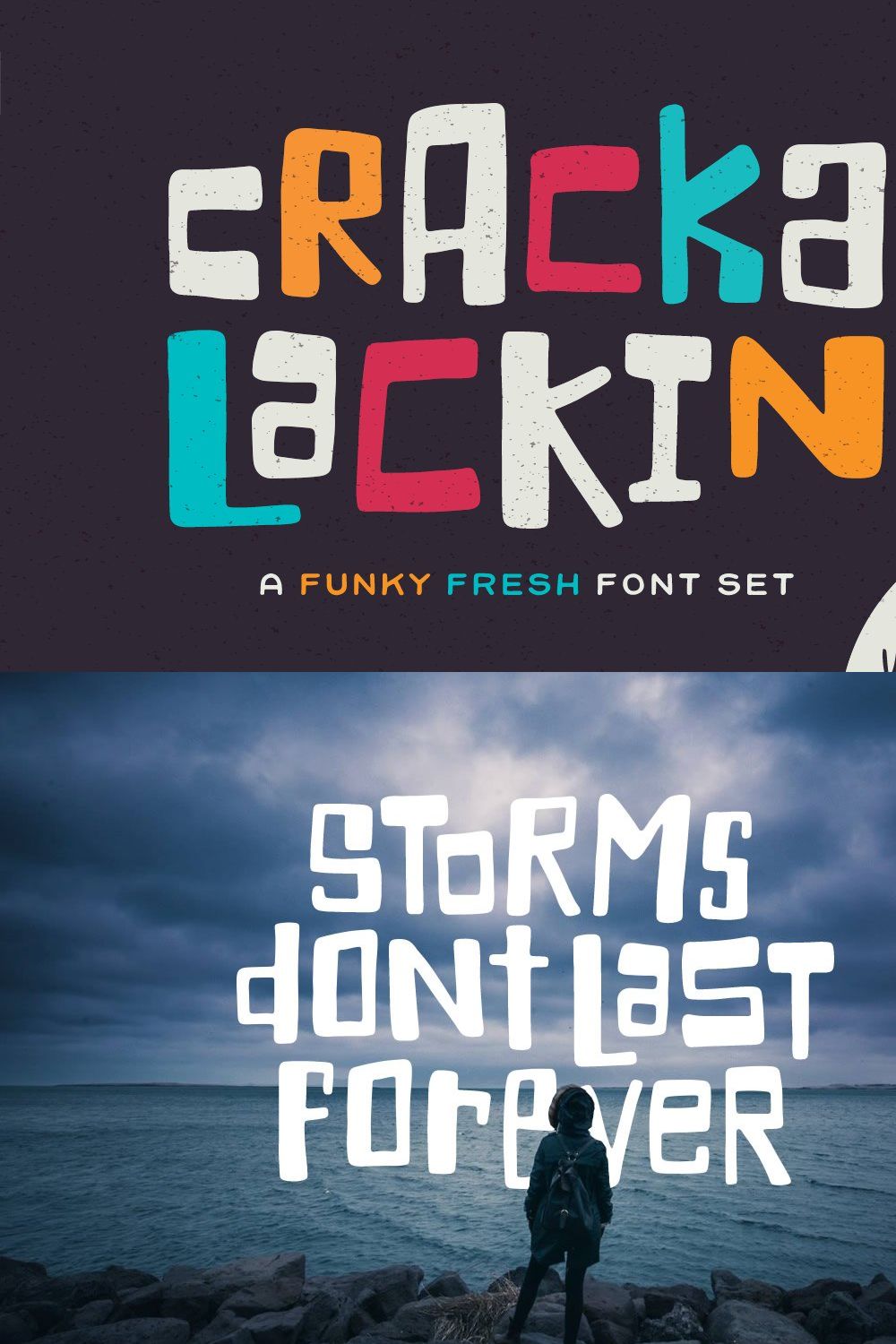 Crackalackin Font Set pinterest preview image.