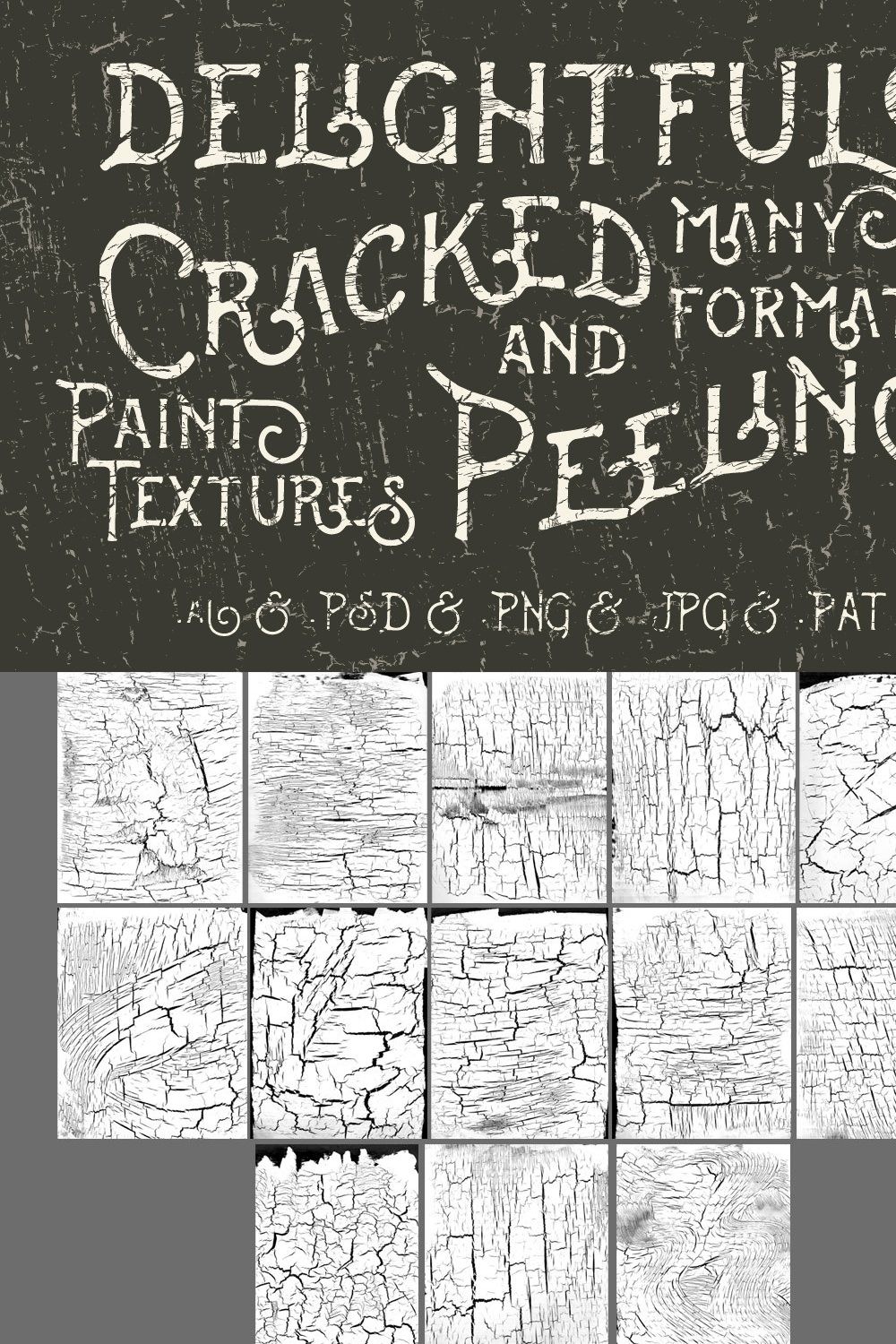 Cracked and Peeling Paint Textures pinterest preview image.