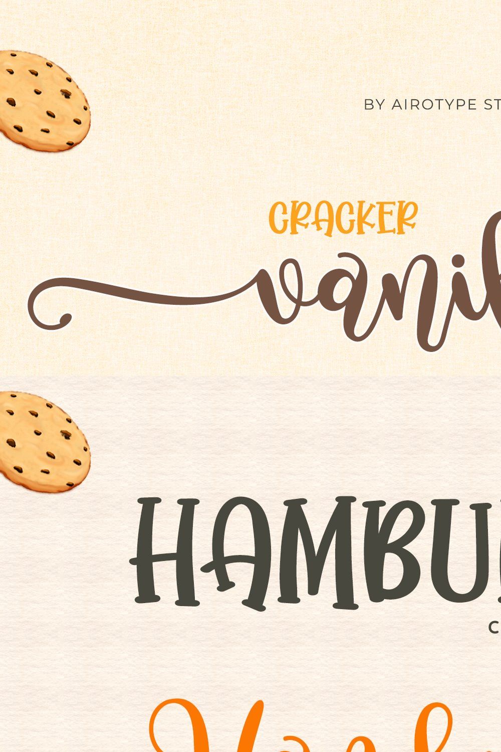 Cracker Vanilla - Cute Pretty Font pinterest preview image.