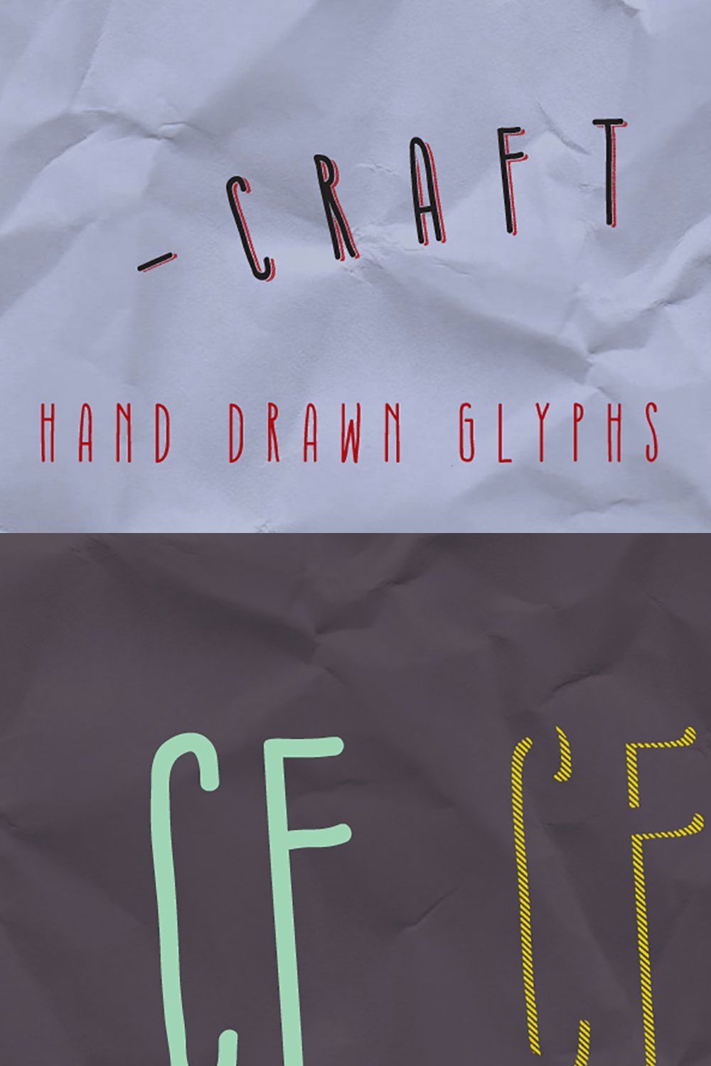 Craft Sign Family – Hand Drawn Font pinterest preview image.