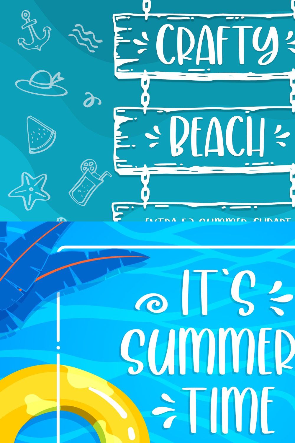 Crafty Beach pinterest preview image.