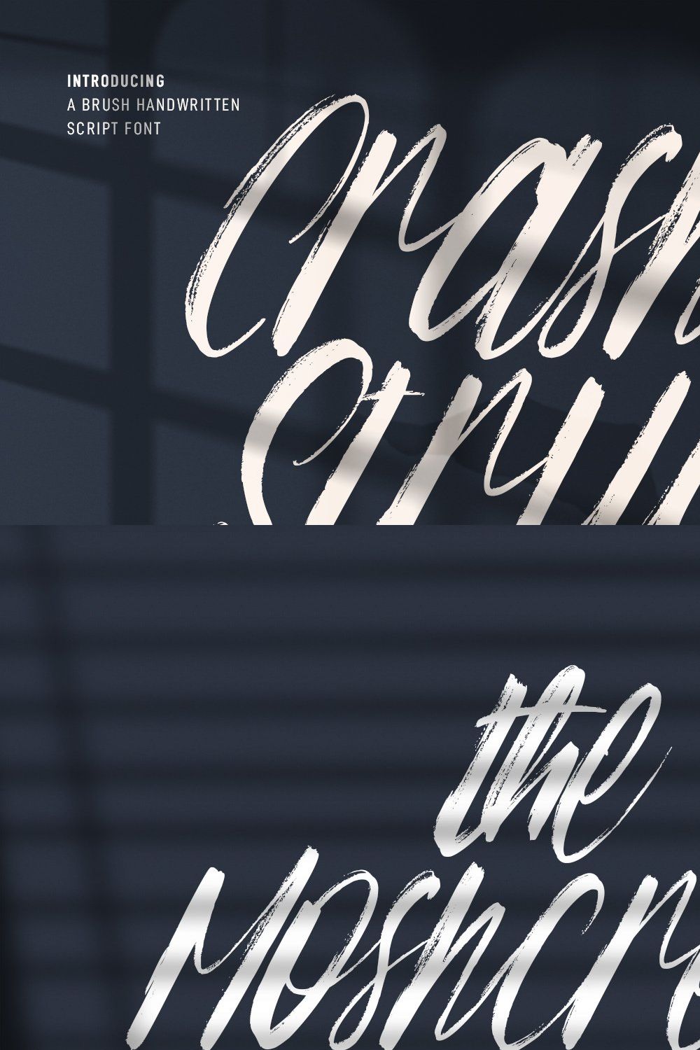 Crash Struck Handwritten Script Font pinterest preview image.