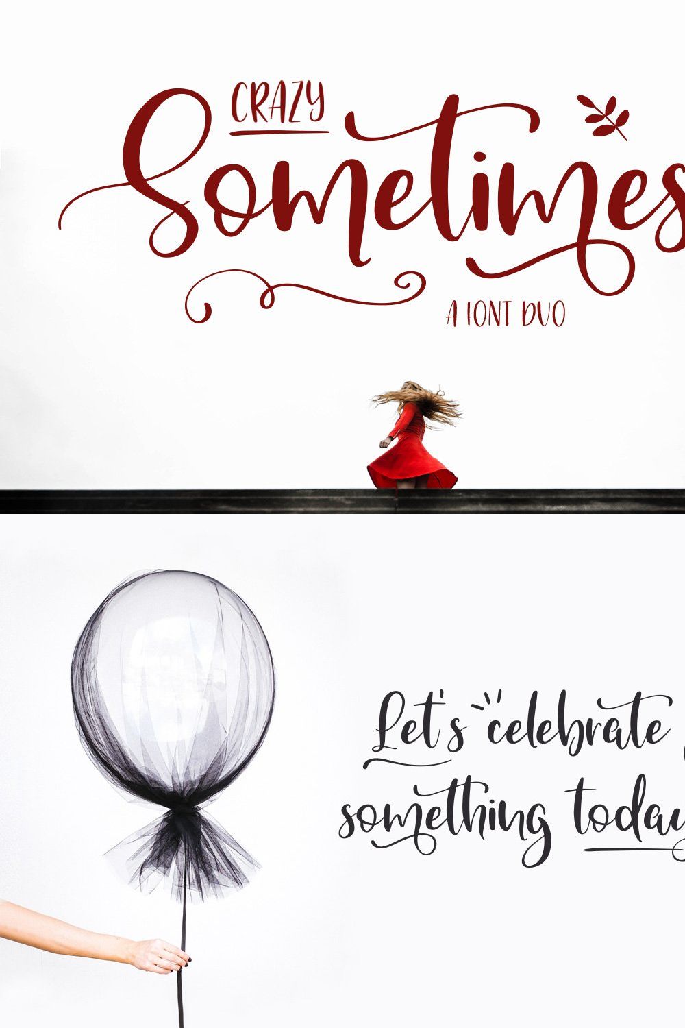 Crazy Sometimes Font Duo pinterest preview image.