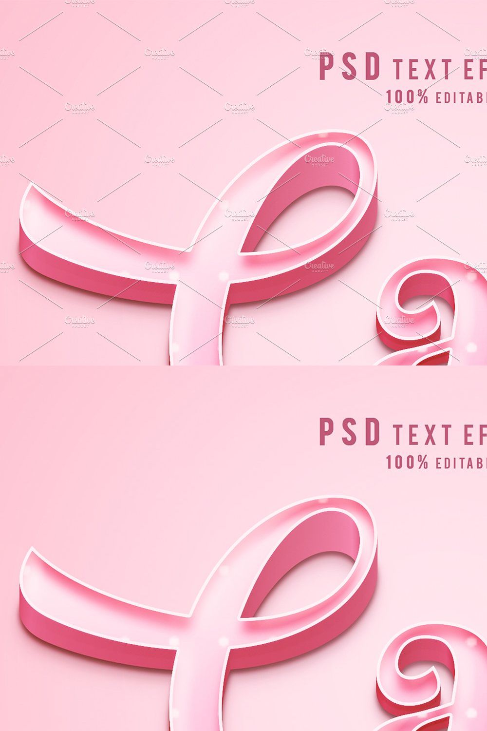Creative Care 3d text effects pinterest preview image.