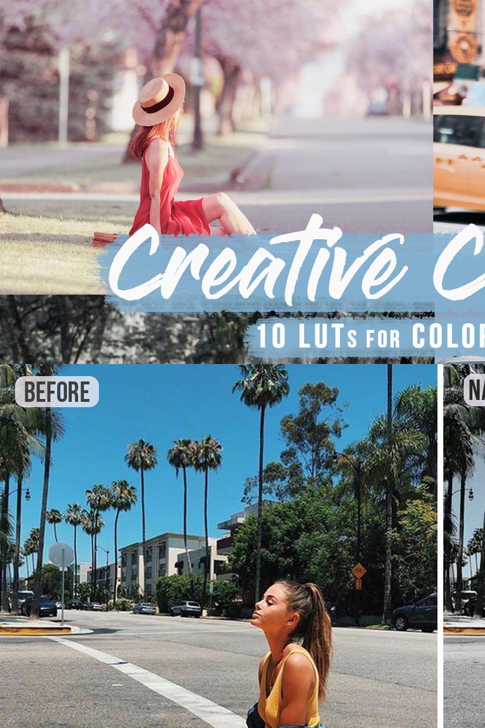 Creative LUTs / Color Grading Filter pinterest preview image.
