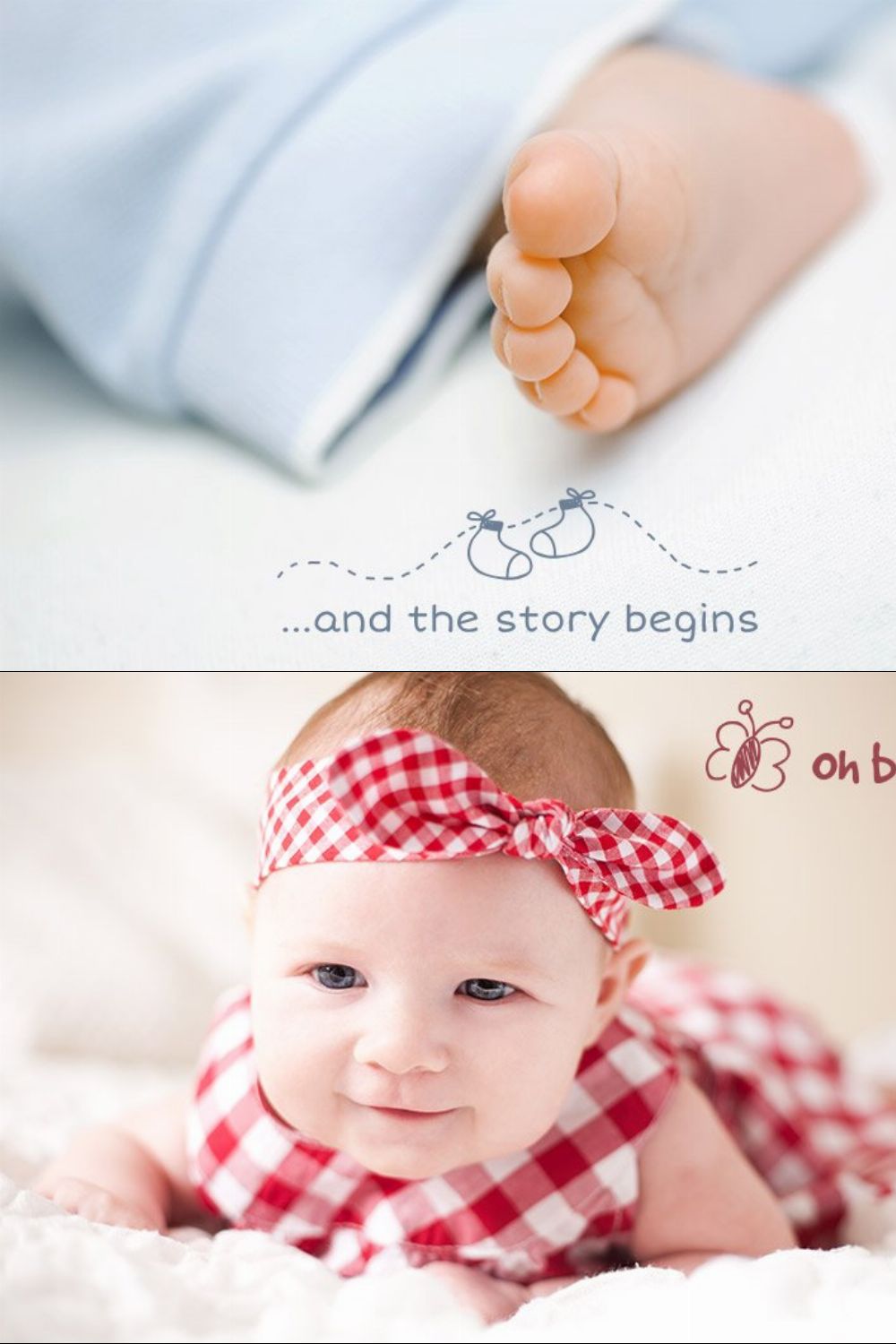 Creative Newborn Photo Overlays pinterest preview image.