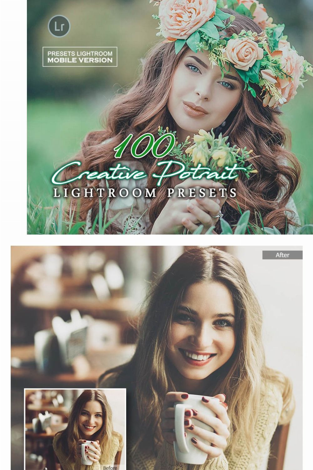 Creative Potrait Lightroom Mobile pinterest preview image.