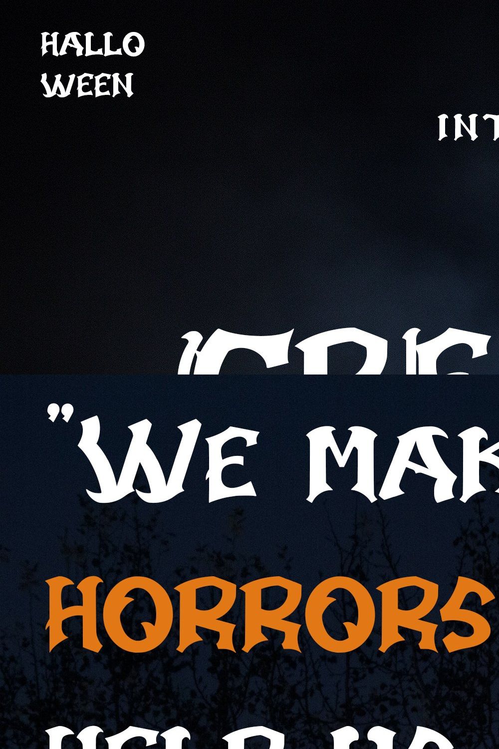 Creature - Horror Display Font pinterest preview image.