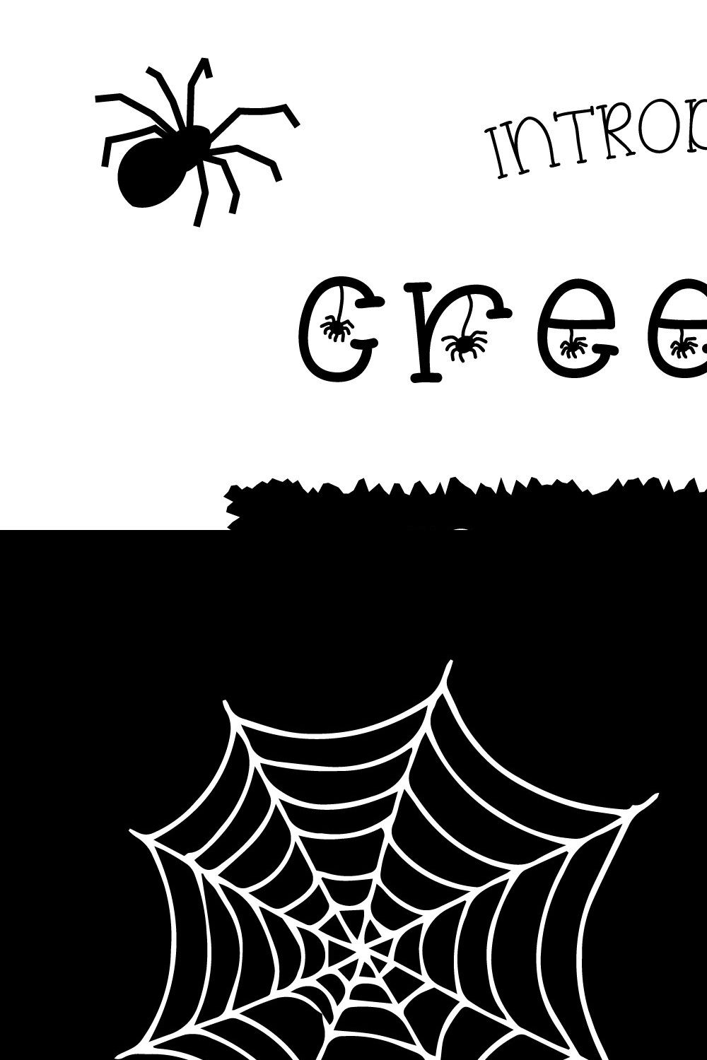 Creepily Crawling Halloween Font pinterest preview image.