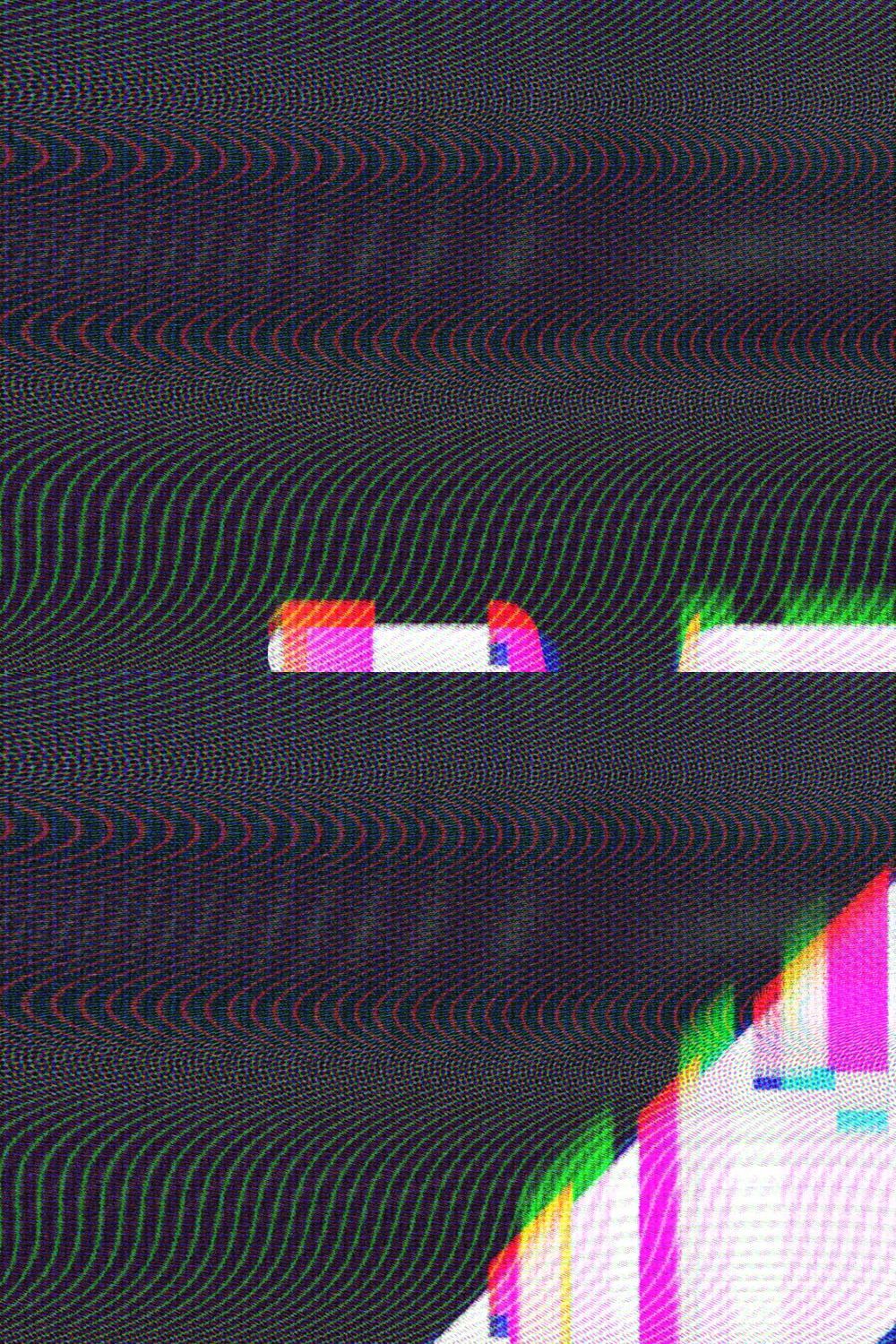 Creepy VHS Glitch Effect pinterest preview image.