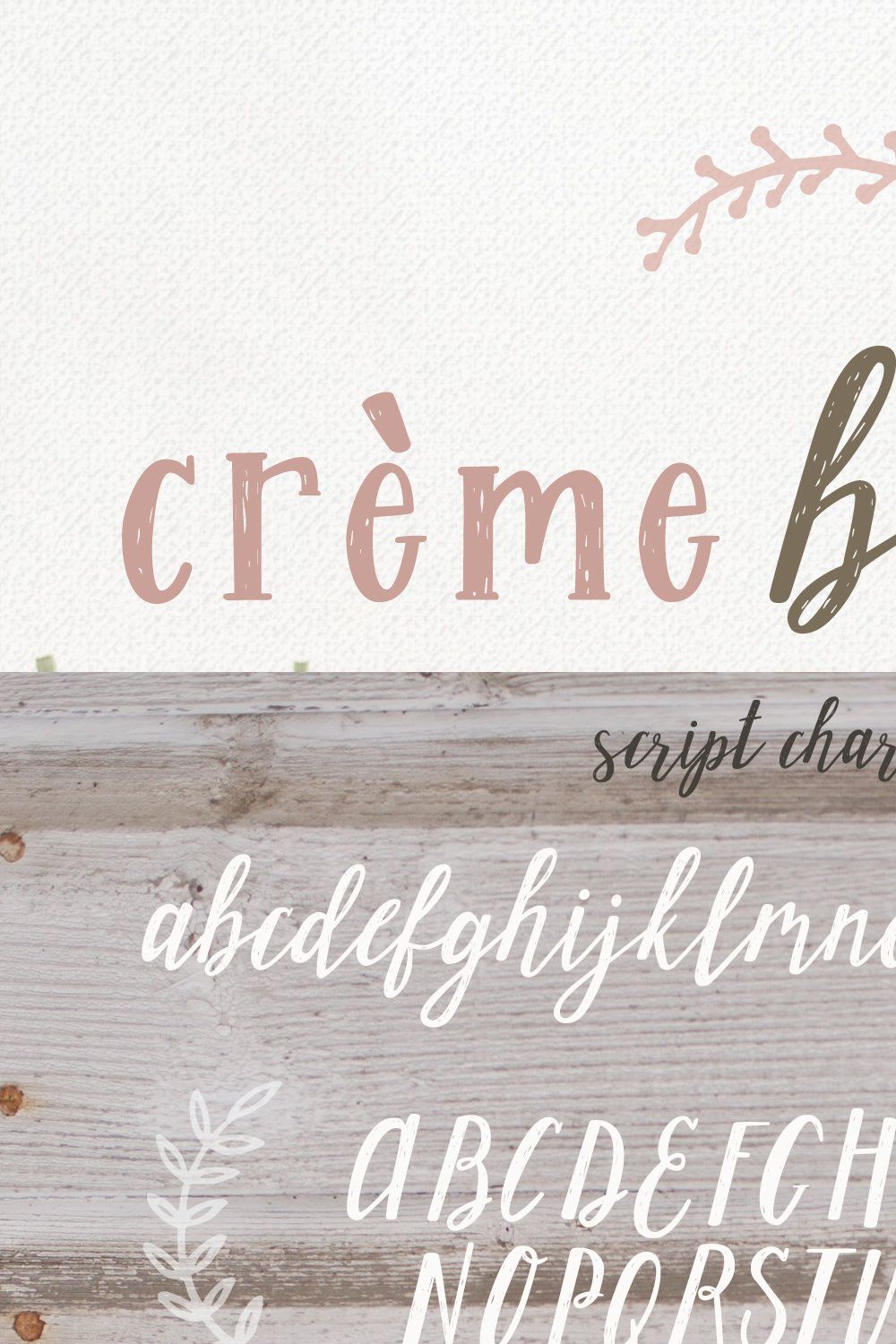 Creme Brulee Font Duo and Logo Kit pinterest preview image.