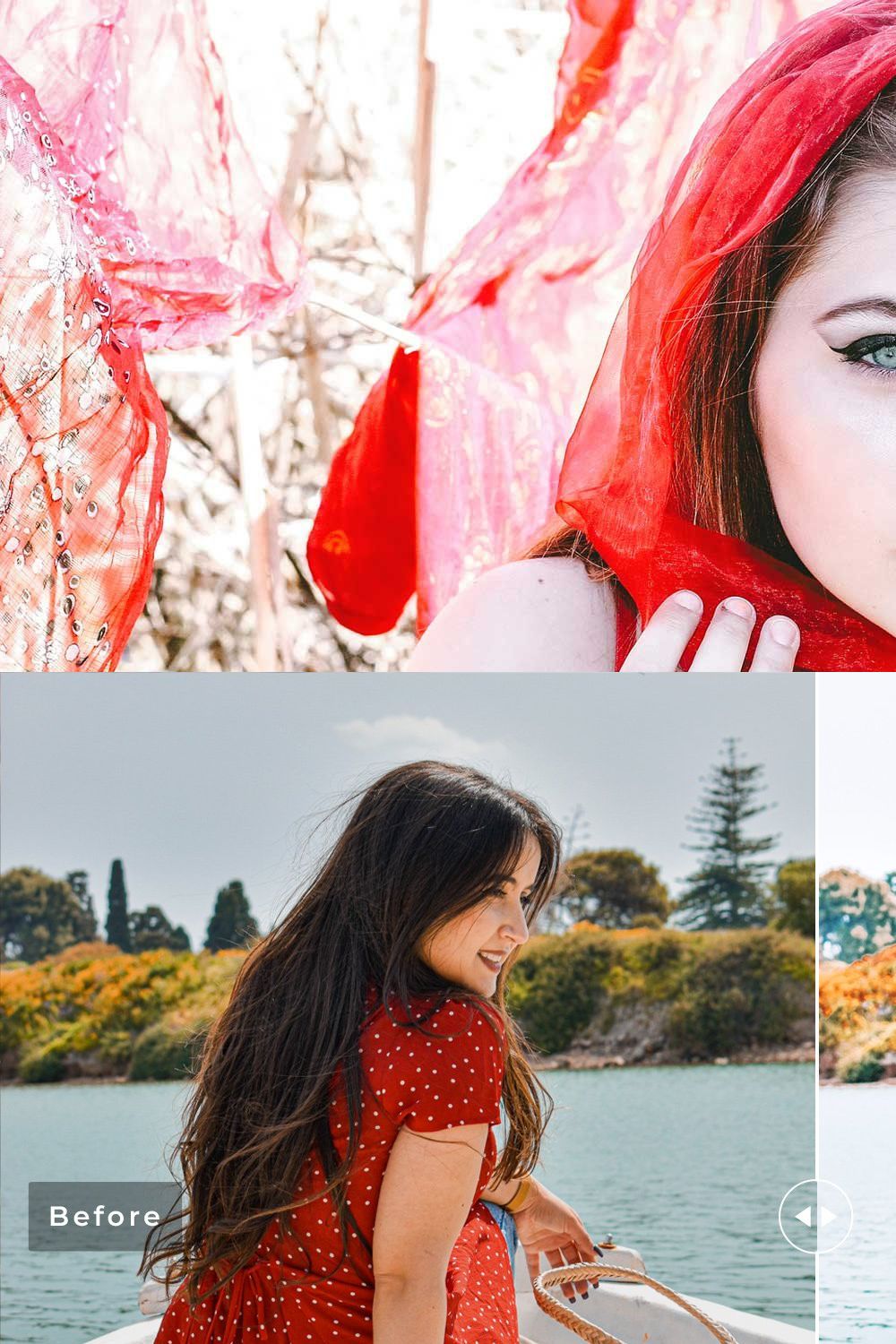 Crimson Pro Lightroom Presets pinterest preview image.