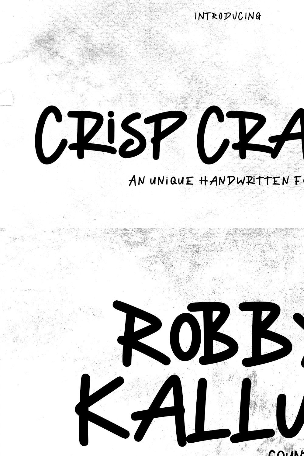 Crisp Cracks Unique Handwriting Font pinterest preview image.