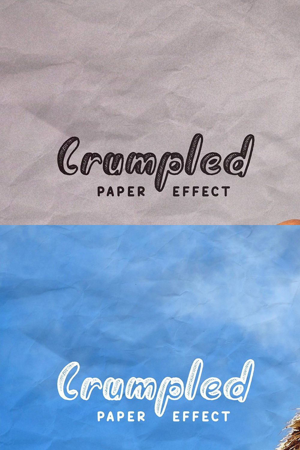 Crumpled Paper Effect pinterest preview image.