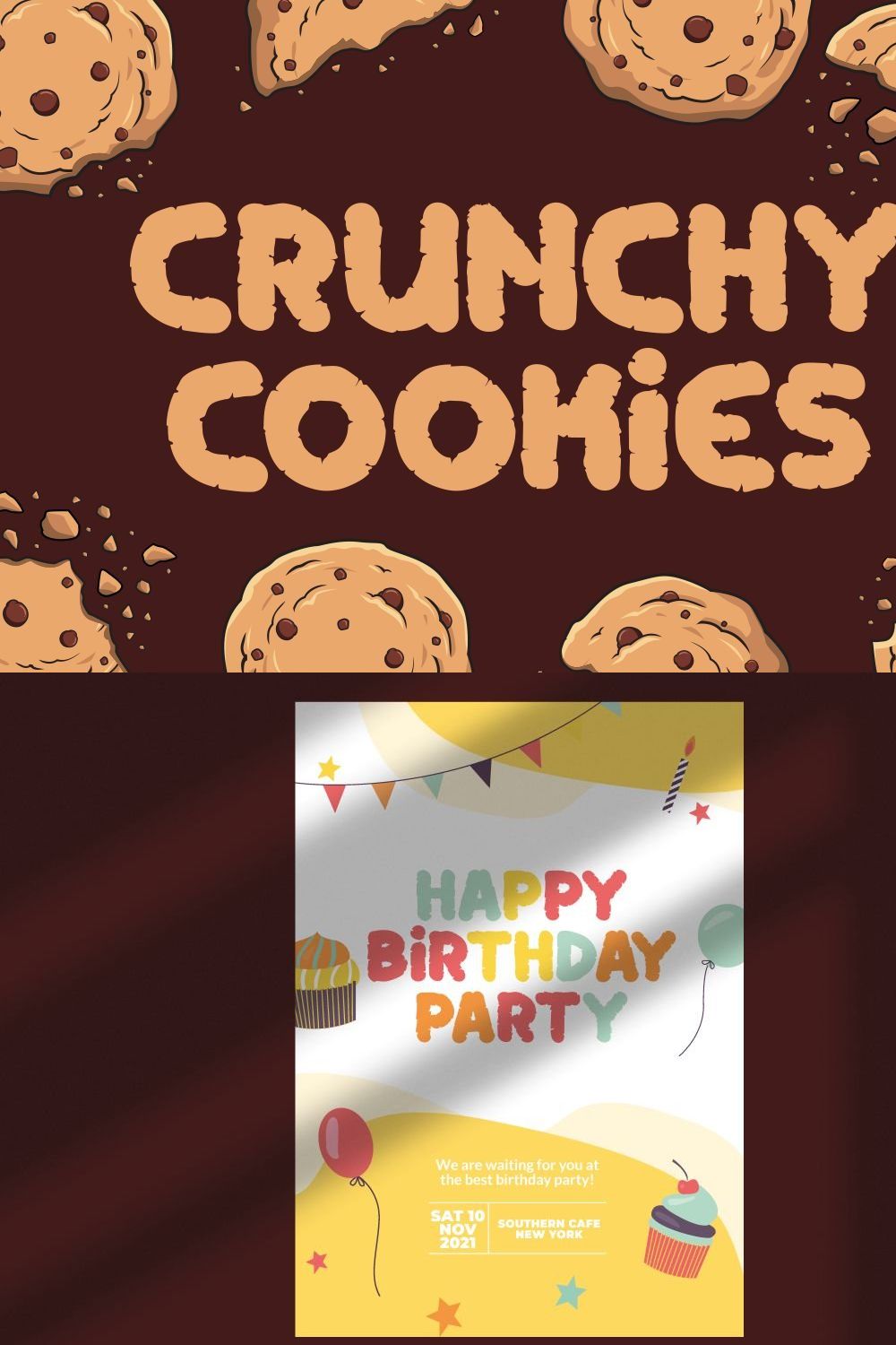 Crunchy Cookies - Bold Quirky Displa pinterest preview image.