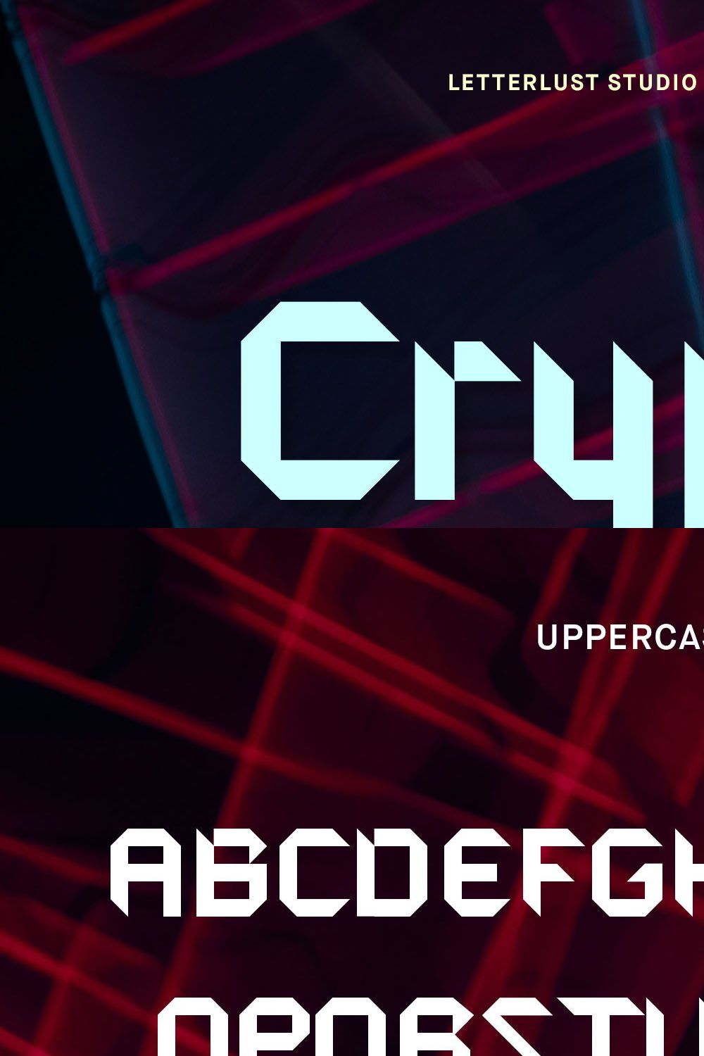 Crypto Typeface pinterest preview image.