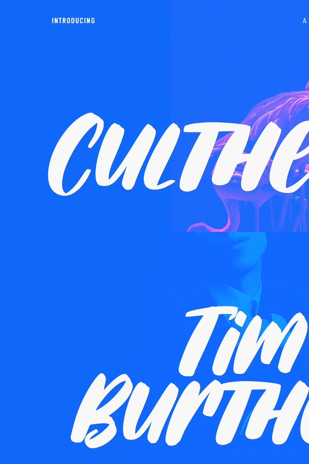 Culthers Handwritten Display Font pinterest preview image.