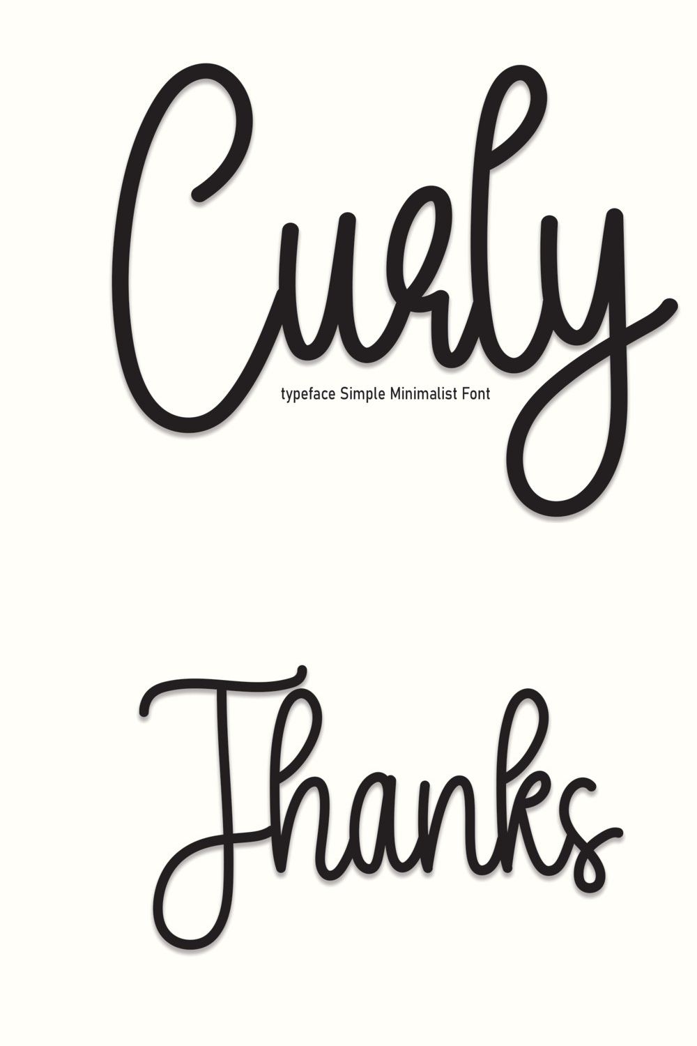 Curly | Script Font pinterest preview image.