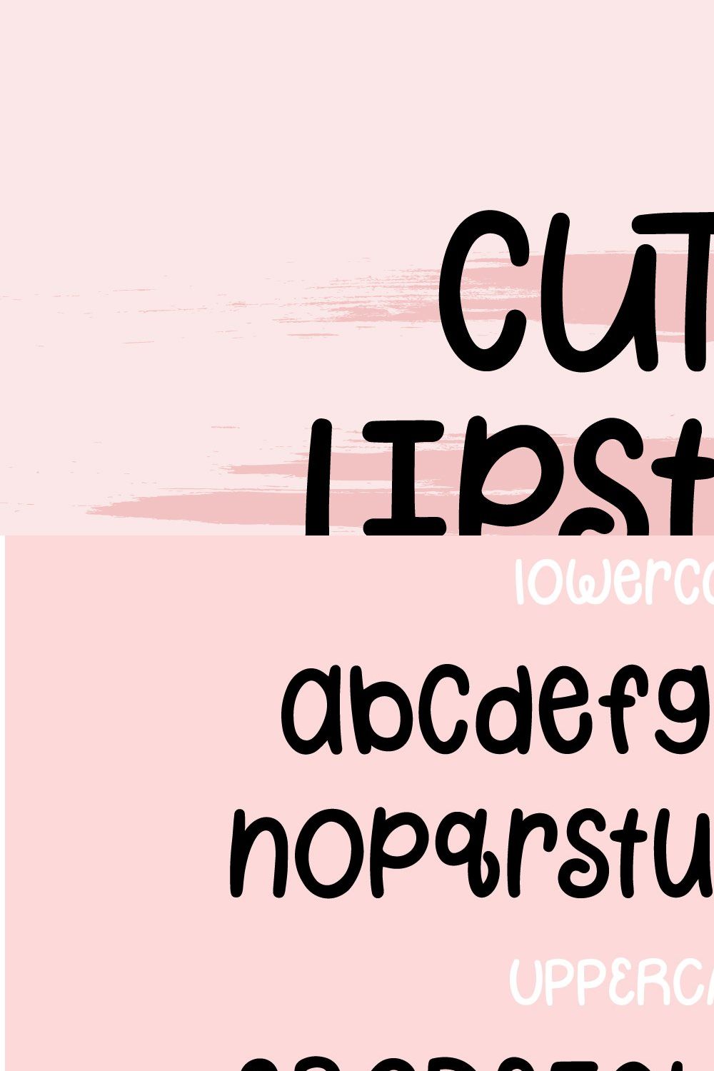 Cute Lipstick Playful Font pinterest preview image.