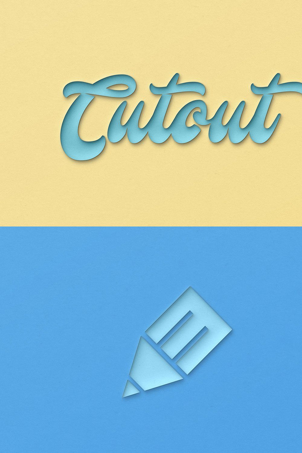 Cutout Effect for Photoshop pinterest preview image.
