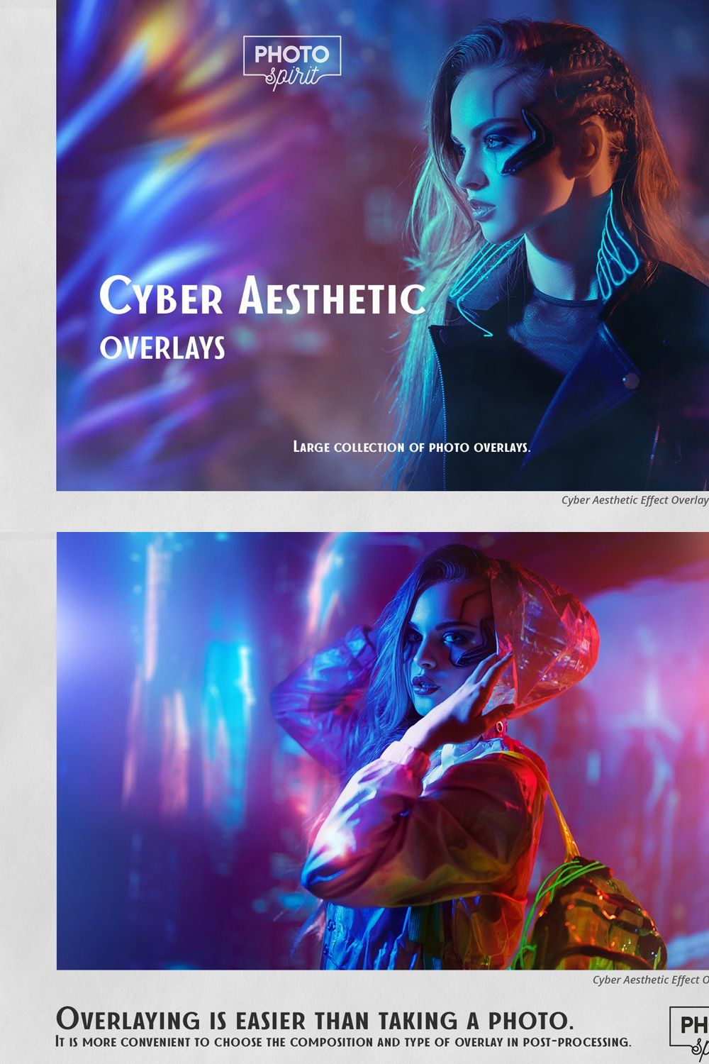 Cyber Aesthetic Overlays pinterest preview image.