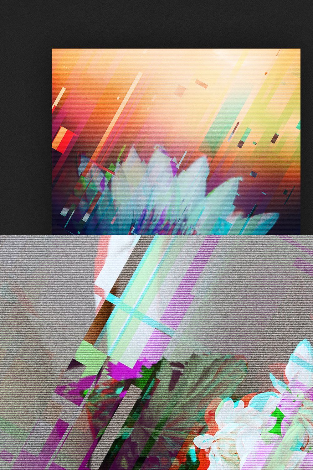 Cyber Glitch Effect for Posters pinterest preview image.