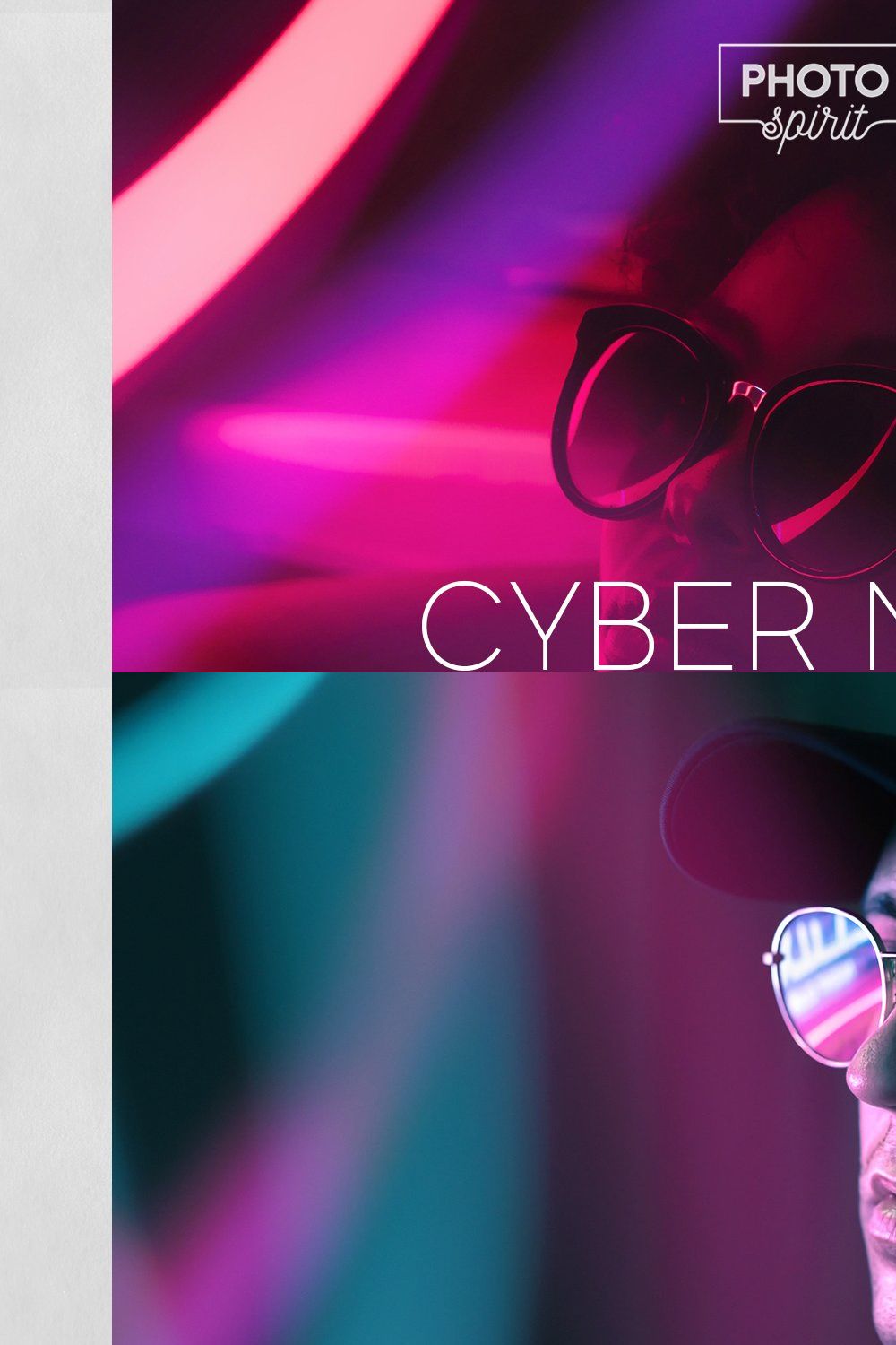 Cyber Neon Overlays pinterest preview image.