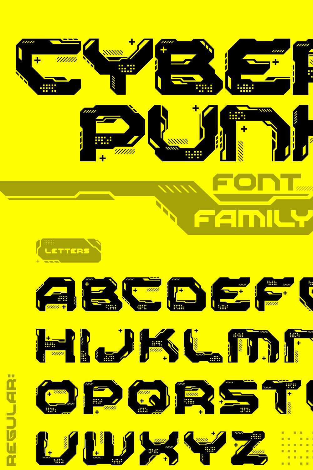 Cyberpunk Style Font pinterest preview image.